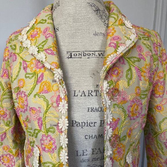 Cynthia Steffe embroidered lined embellished jacket- size 10 - Picture 2 of 8